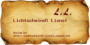 Lichtscheindl Lionel névjegykártya